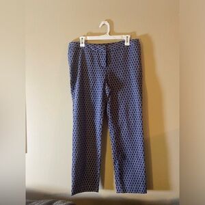 Worthington Black and Blue 3D Diamond Print Trouser Pants